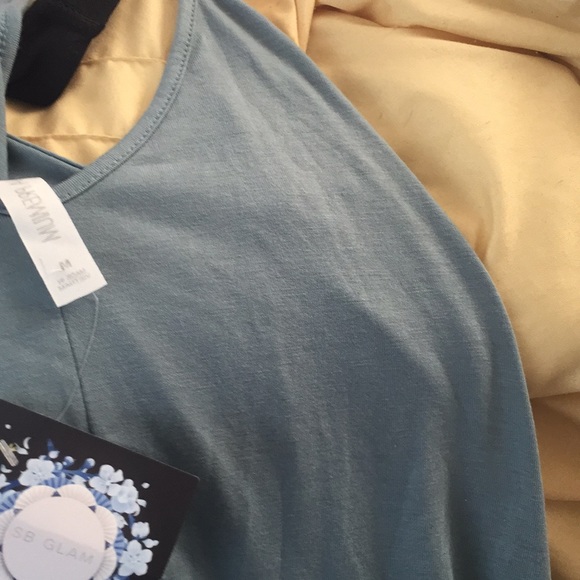 LAST 1! New Blue Gray Vneck Maxi Dress - Picture 5 of 5